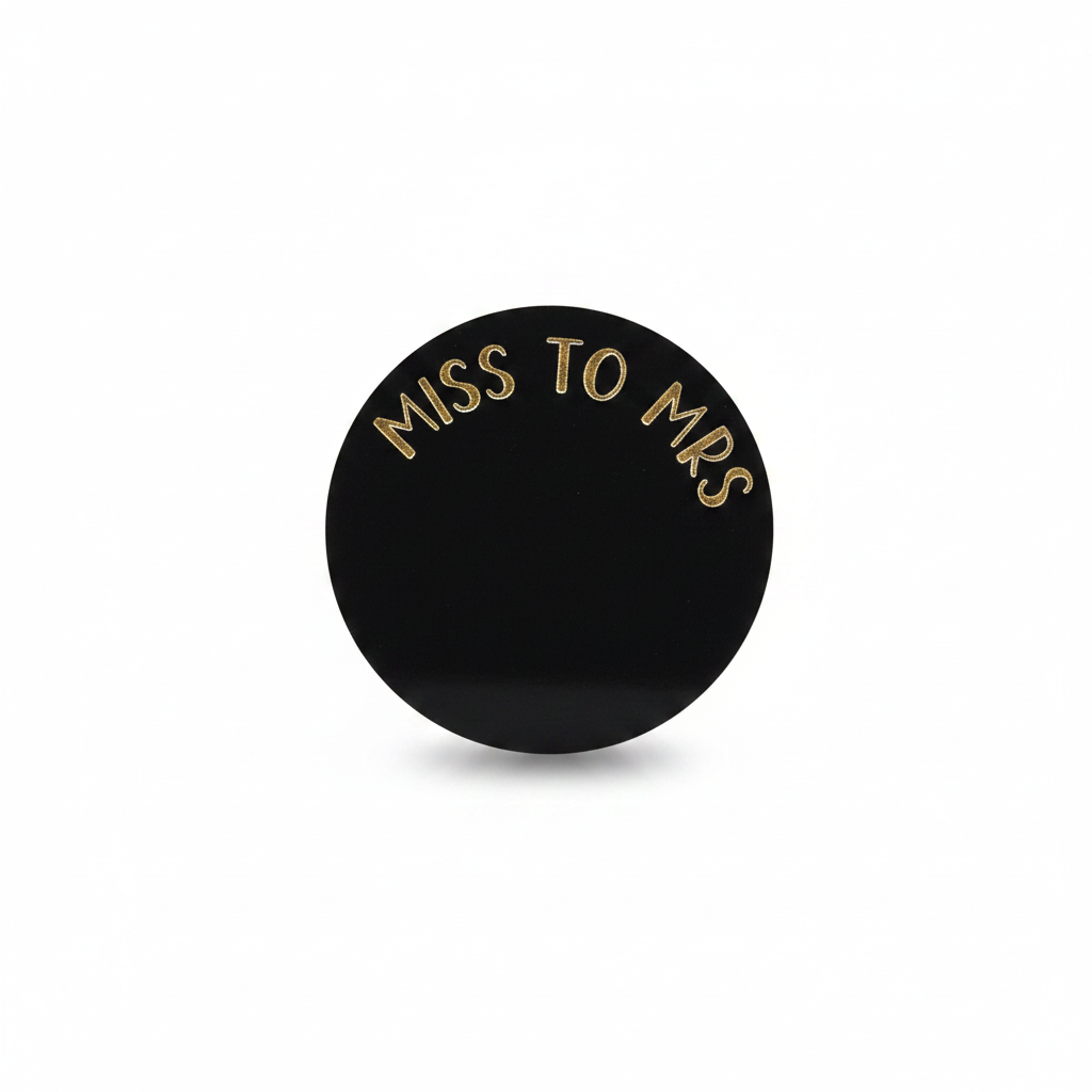 Miss to Mrs Drink Tag - Close Up